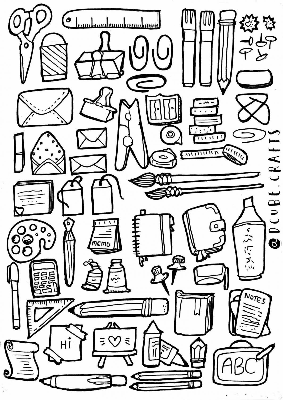 Radiant coloring page mini things