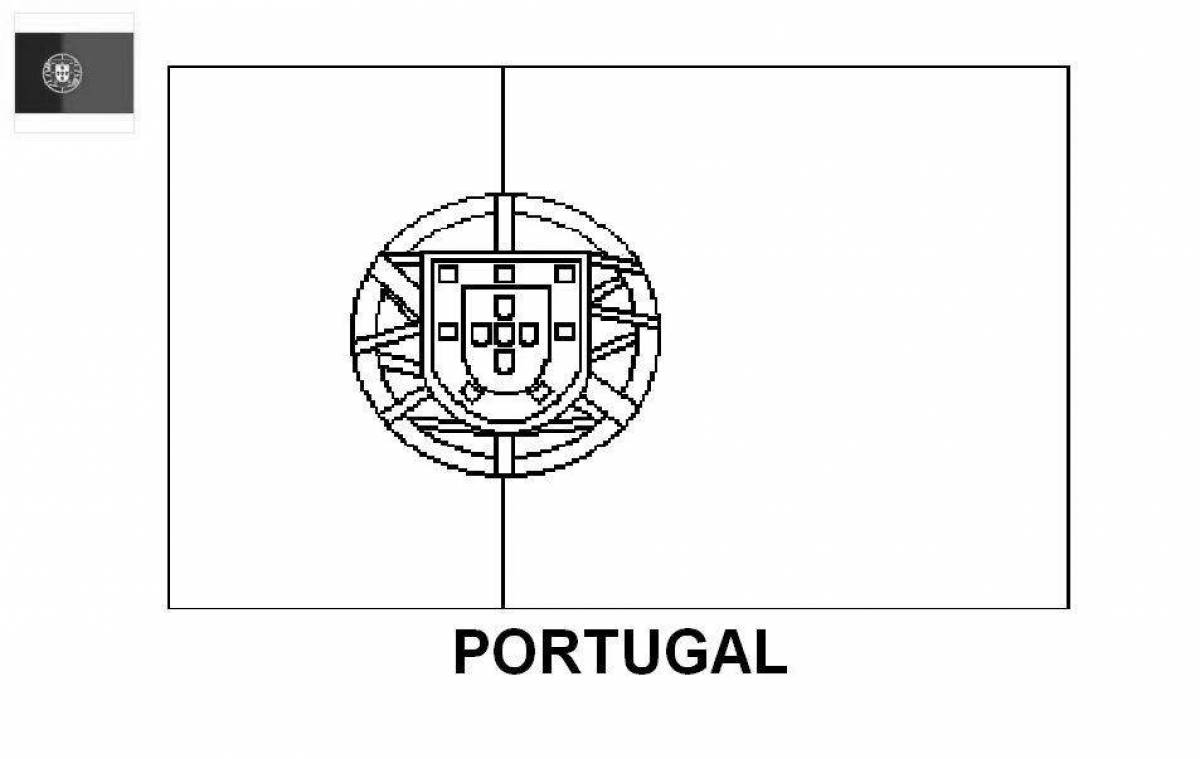 Раскраска флаг португалии