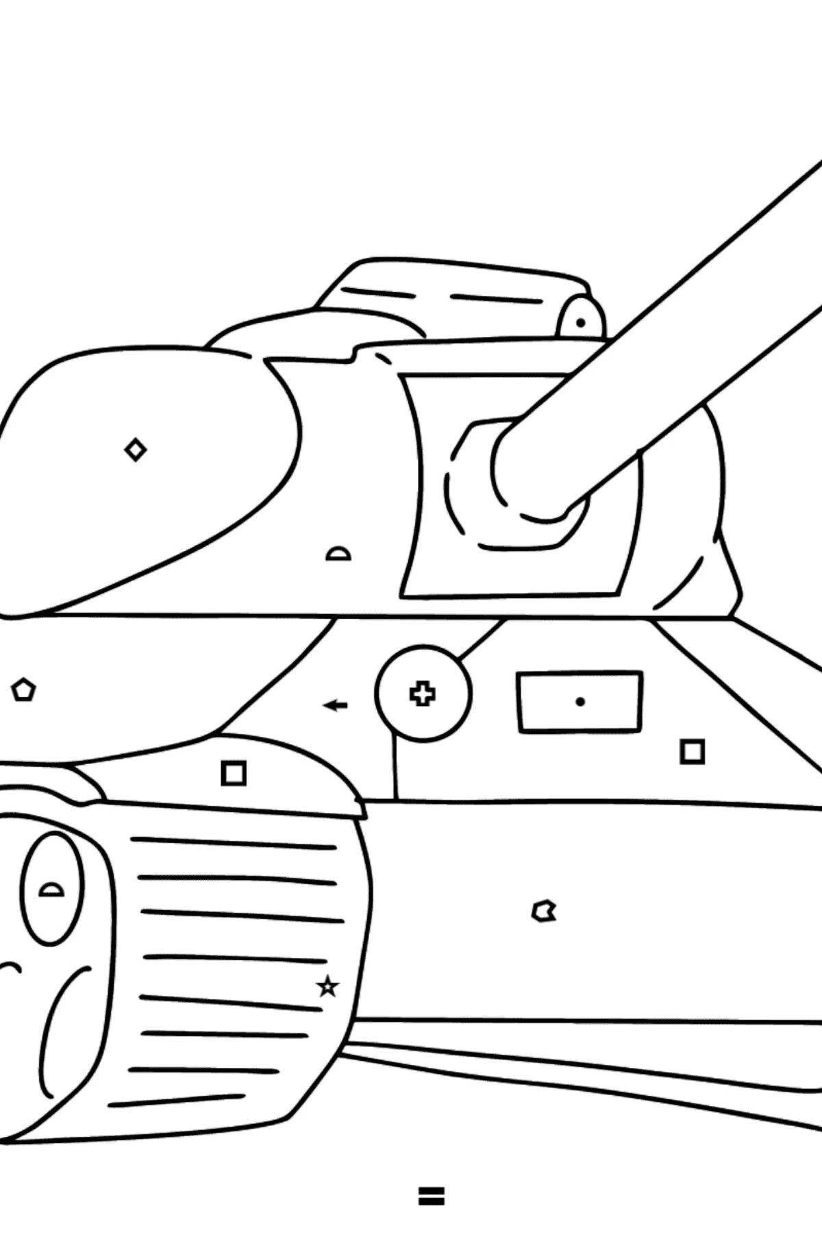 Привлекательная страница раскраски танков