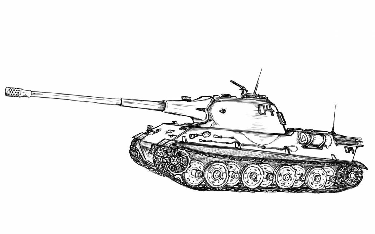 Раскраска славный танк