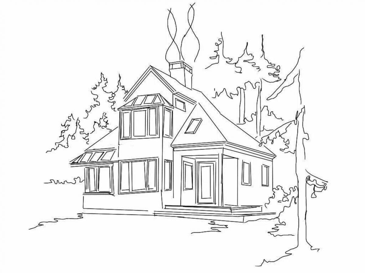 Сказочная раскраска дом моей мечты