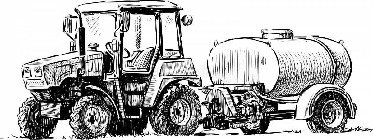 Трактор с бочкой #9