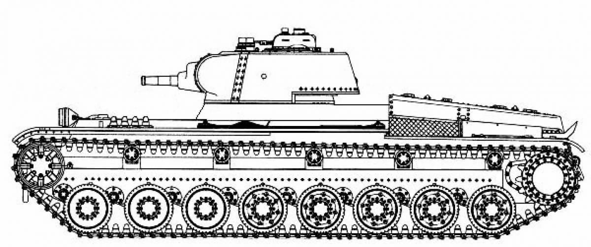 Раскраска яркий танк т 35