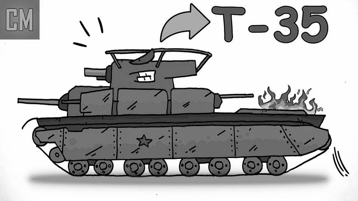 Раскраска fun tank t 35