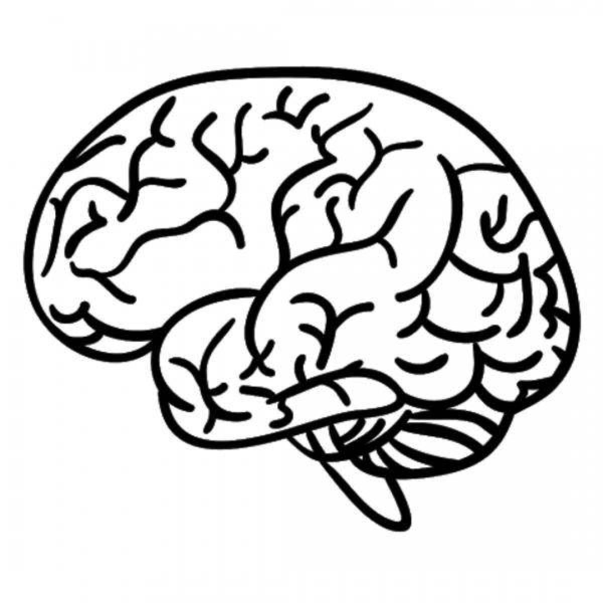 Наводящая на размышления раскраска человеческий мозг