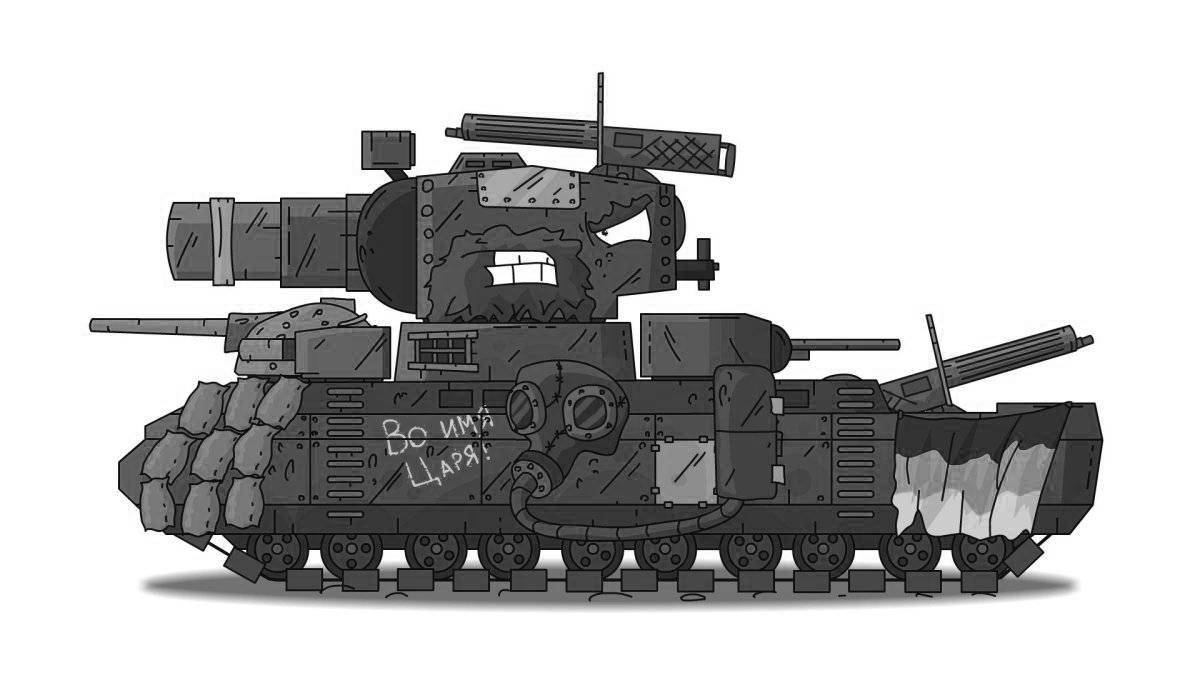 Изысканный танк-раскраска figeron