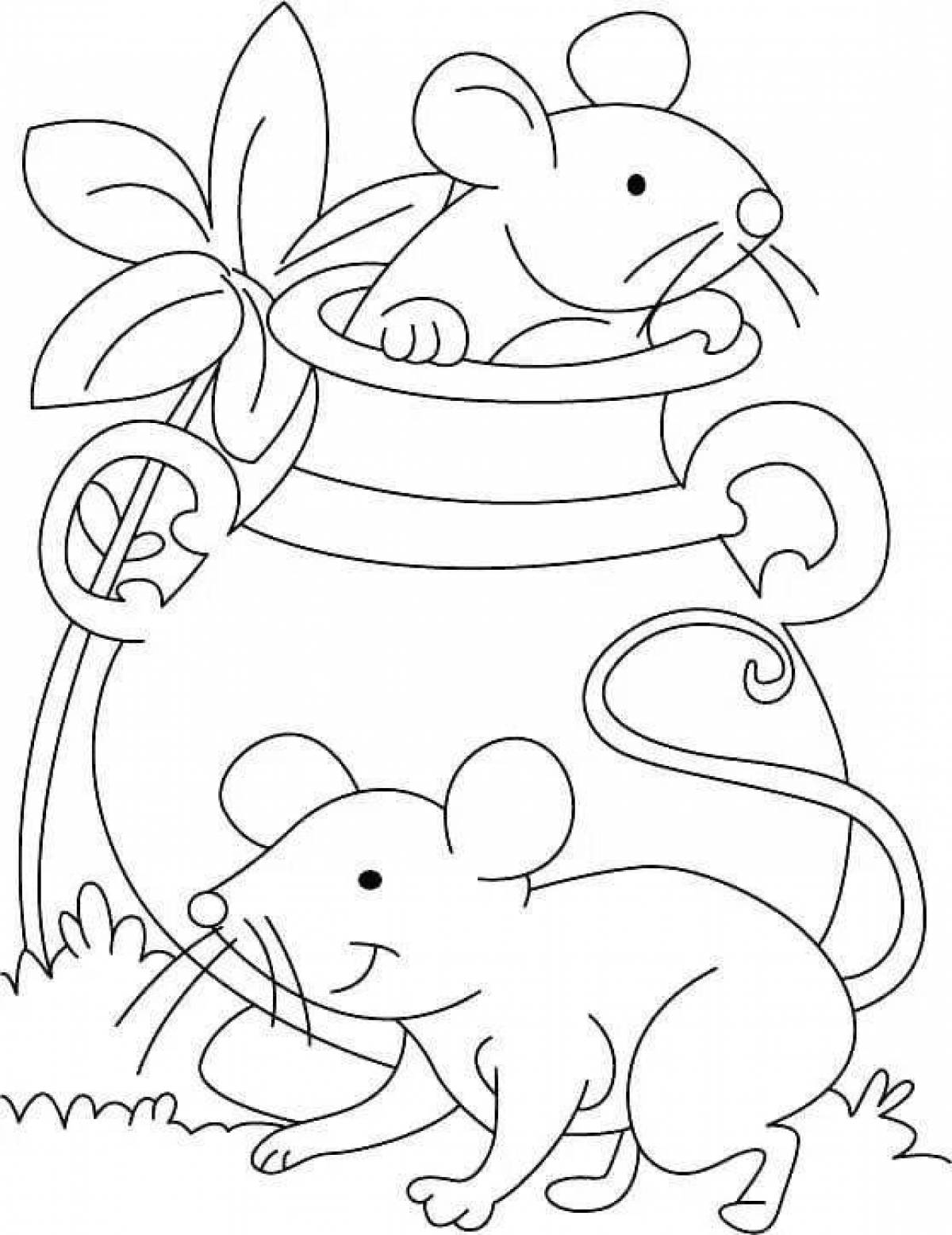 Сказочная мышь норушка раскраска