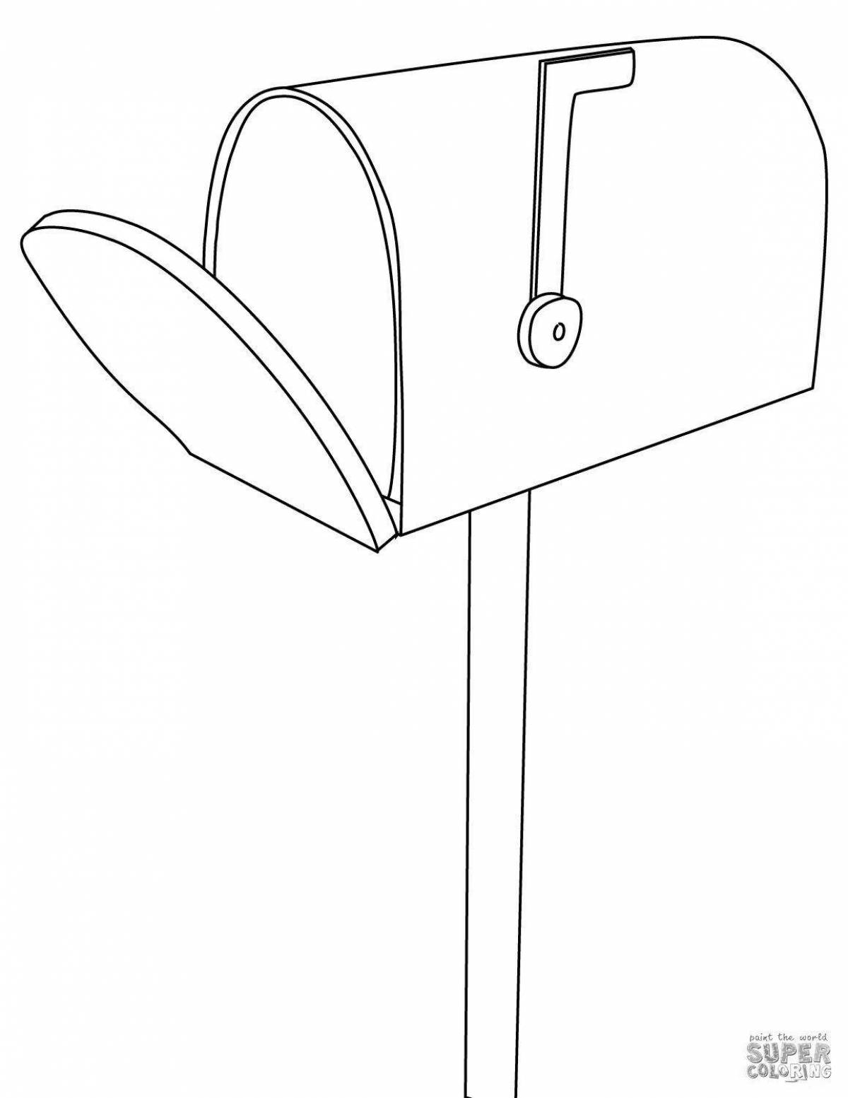 Раскраска праздничный почтовый ящик