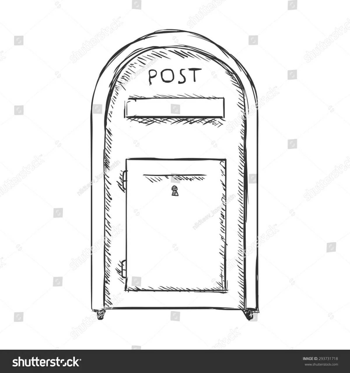 Привлекательная раскраска почтового ящика