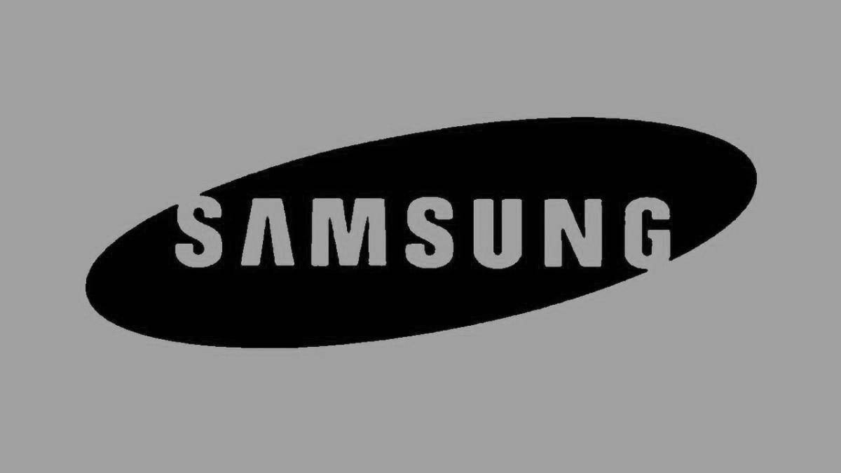 Раскраска сияющий логотип samsung