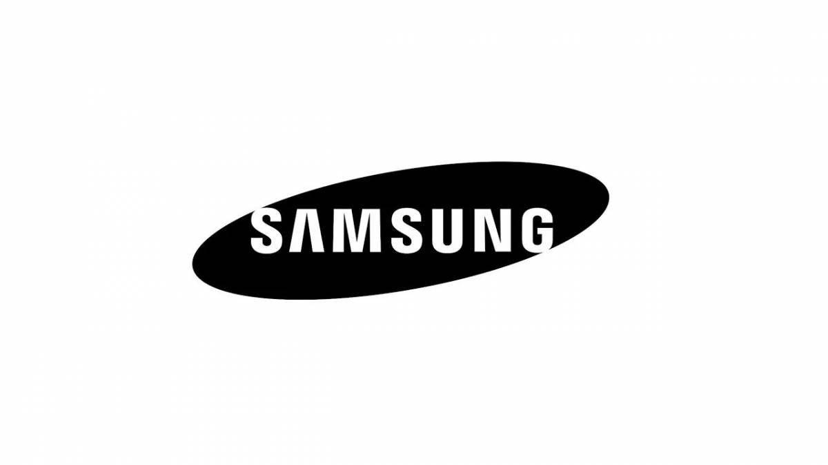 Раскраска светящийся логотип samsung