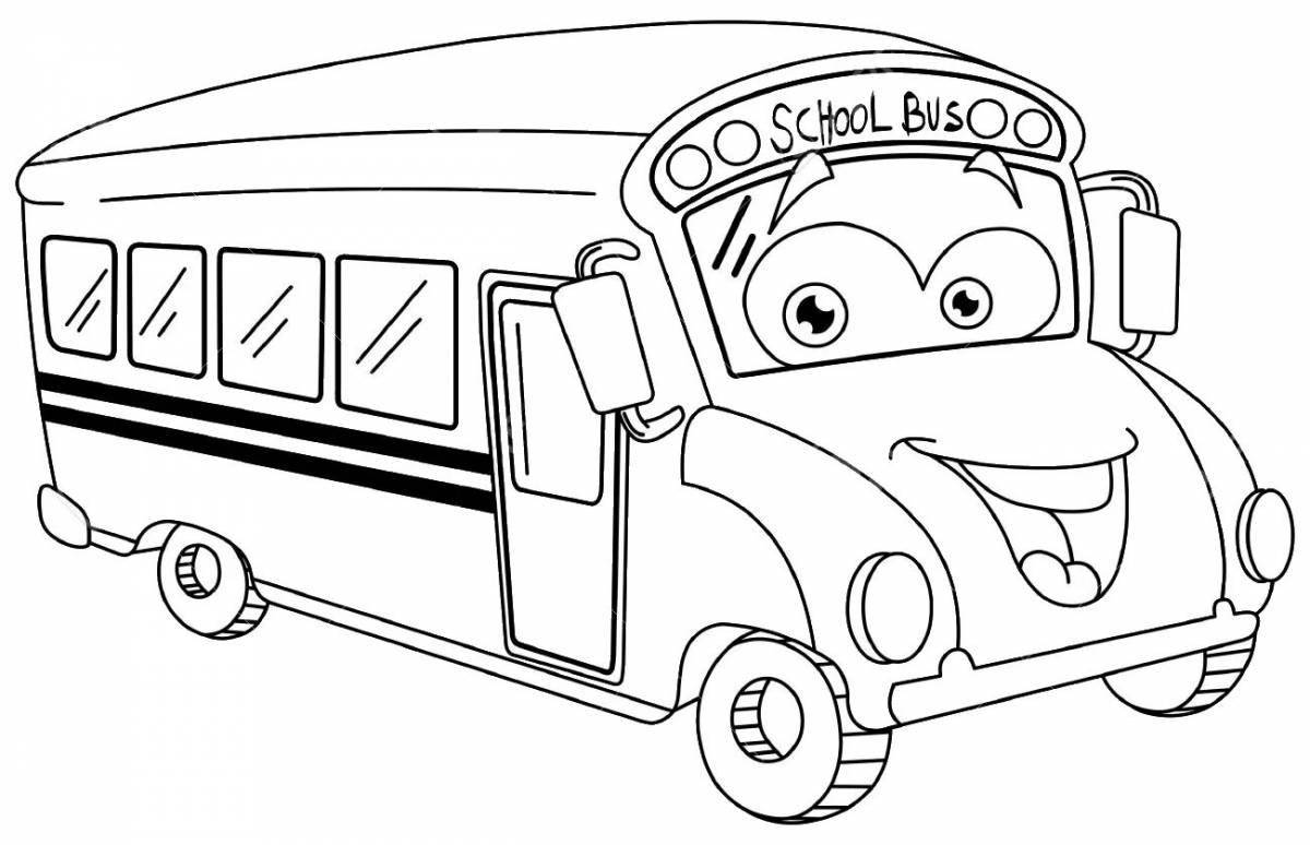 Раскраска школьный автобус vibrant gordon