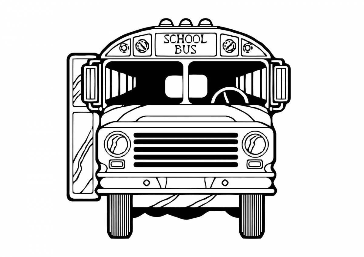 Раскраска радостный гордон школьный автобус