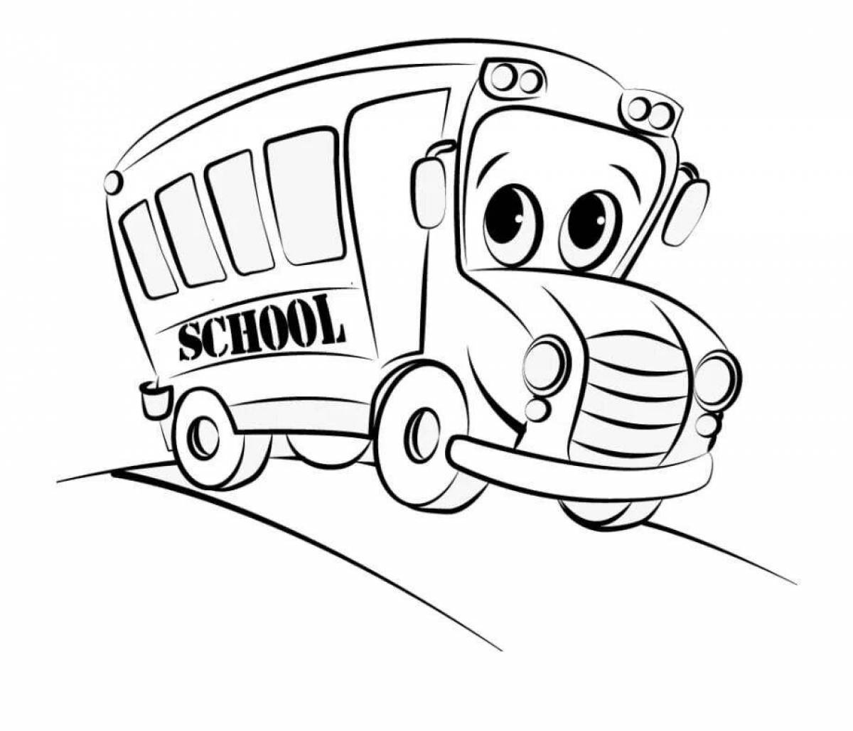 Раскраска восхитительный школьный автобус гордона