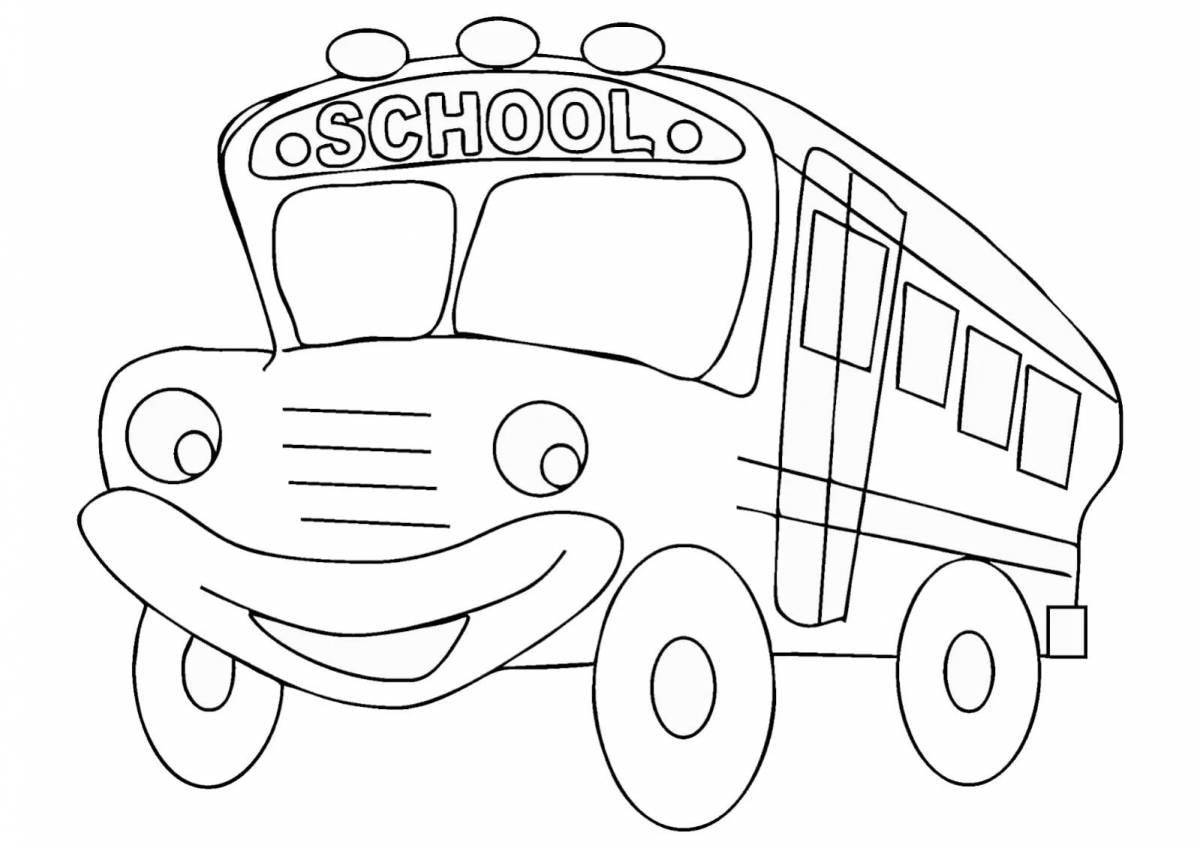 Раскраска изысканный школьный автобус гордона