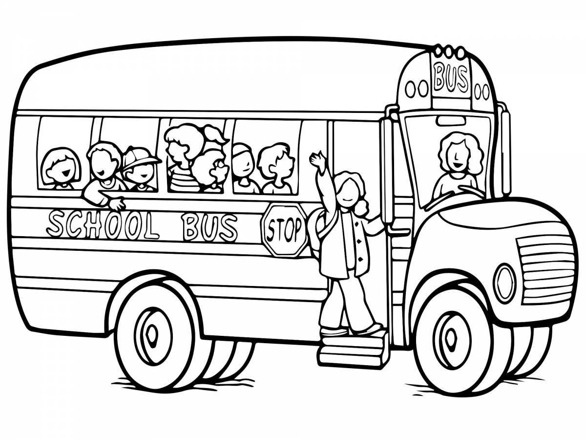 Раскраска школьный автобус brilliant gordon