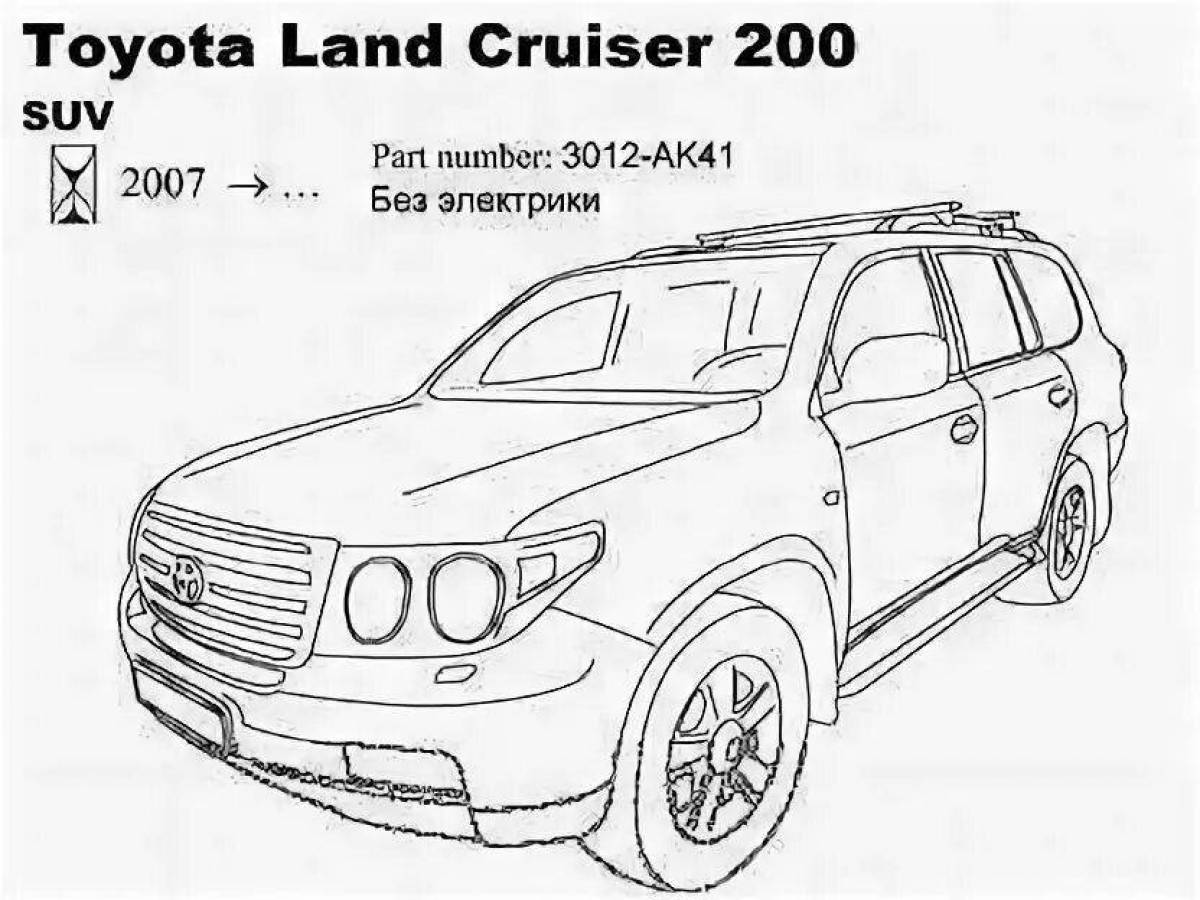 Раскраска grand toyota land cruiser 200