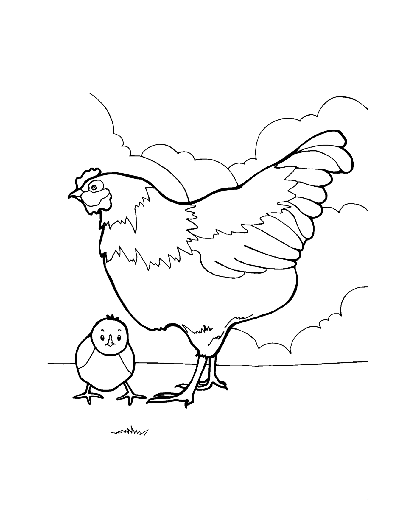 Курица с цыпленком