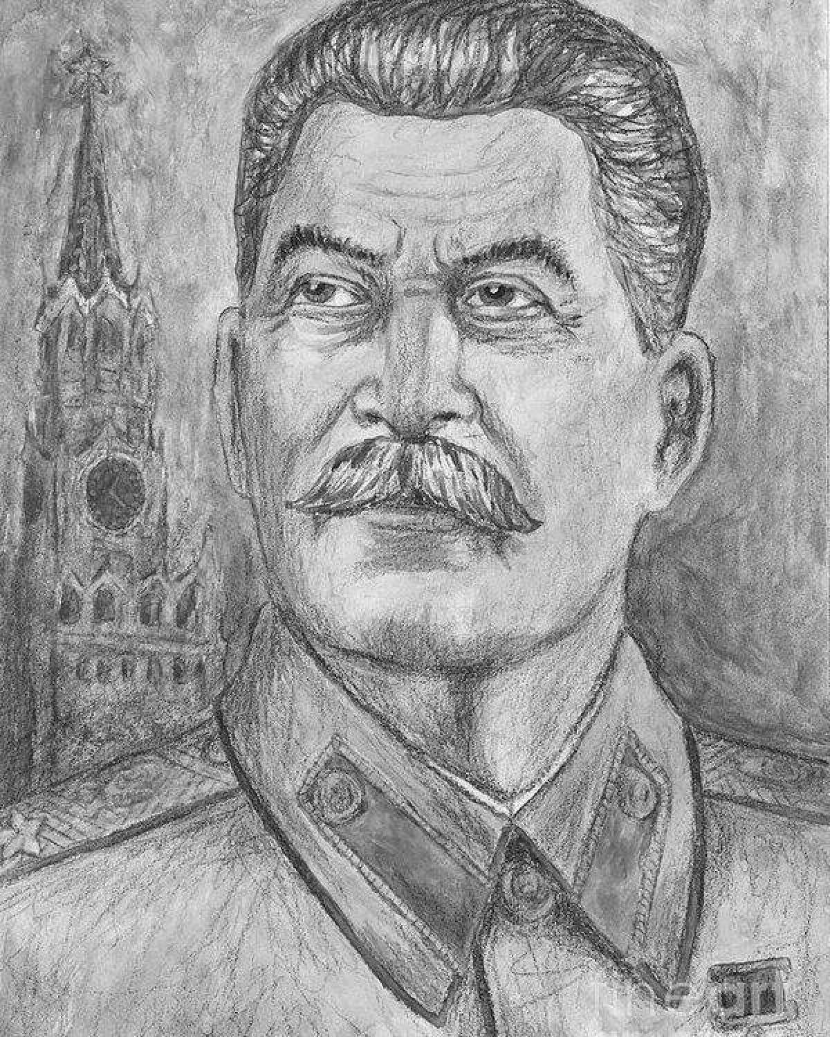 Замысловатая раскраска сталин