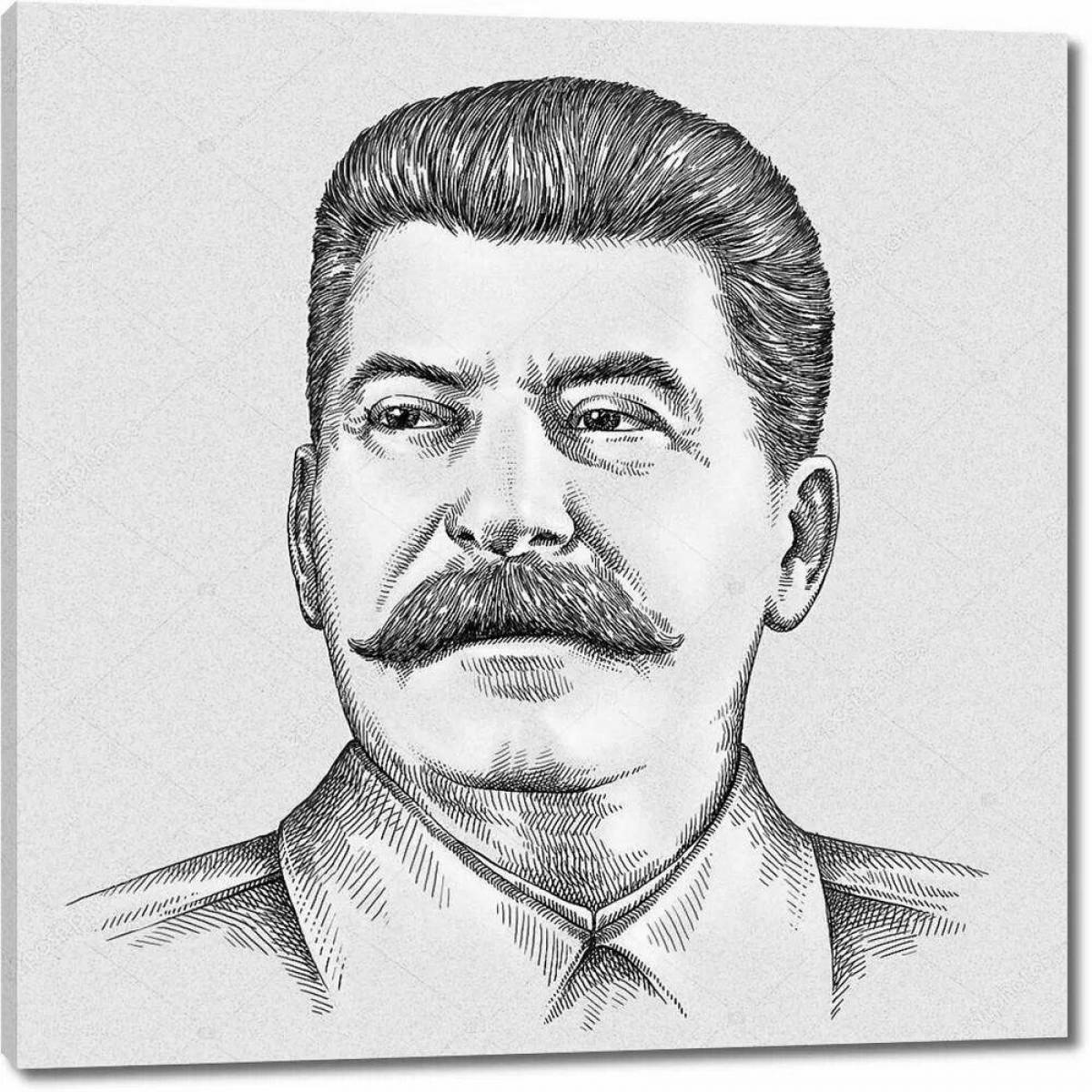 Подробная раскраска сталин