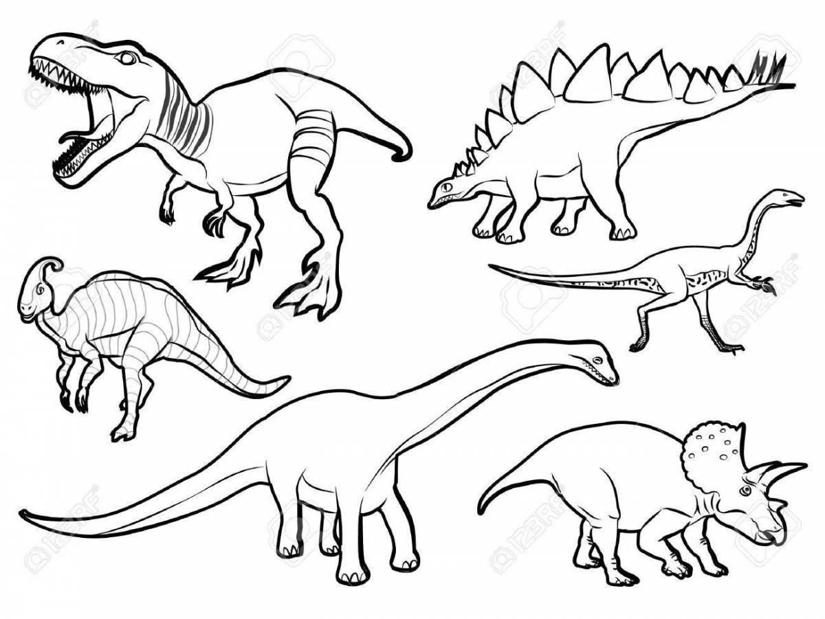 Приключенческие раскраски динозавров
