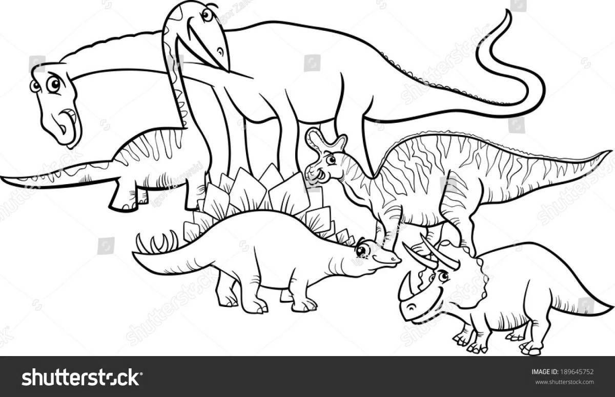 Величественные раскраски динозавры