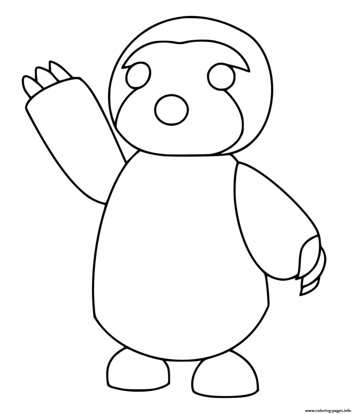 Snuggable coloring page pets от adopt me