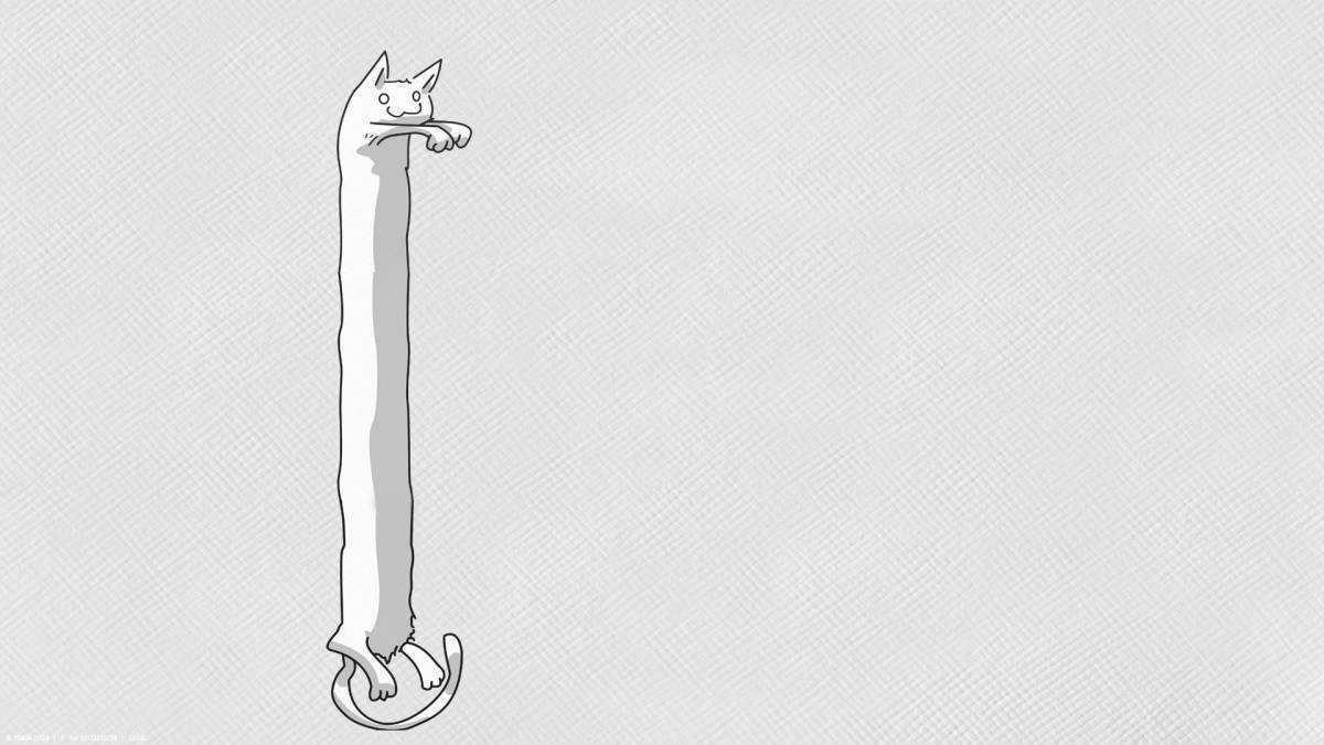 Причудливая раскраска длинного кота
