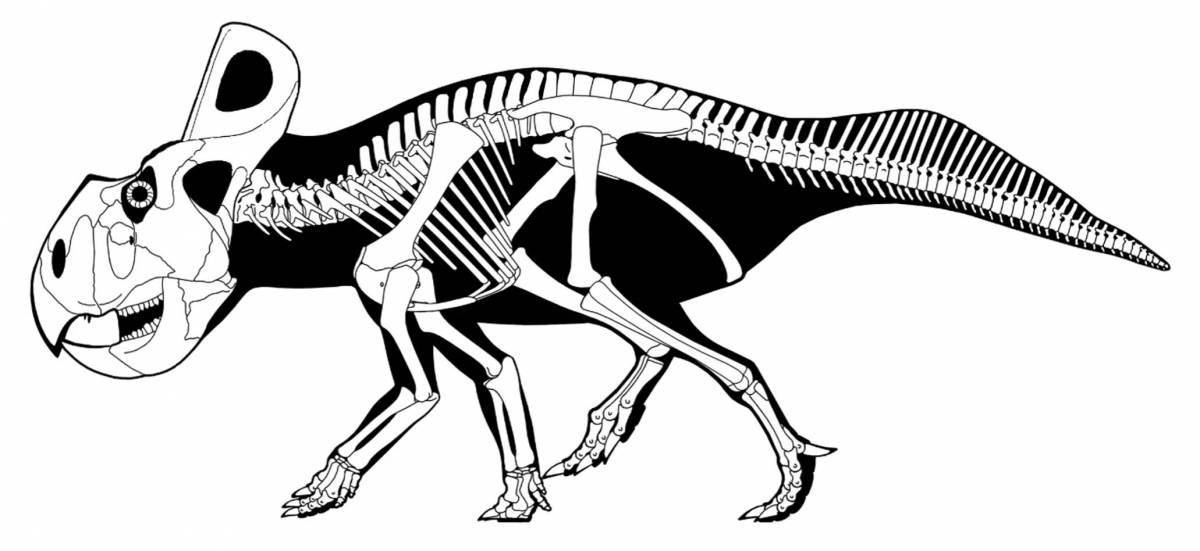 Увлекательная раскраска кости динозавра