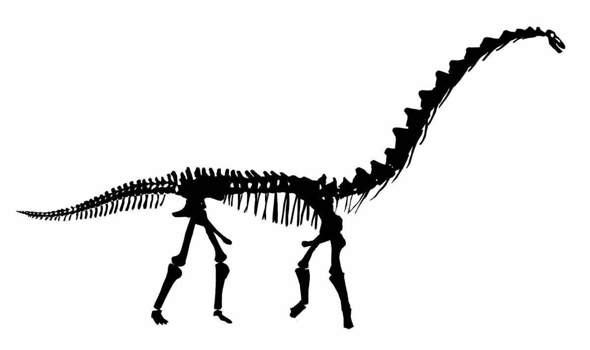 Раскраска мистические кости динозавра