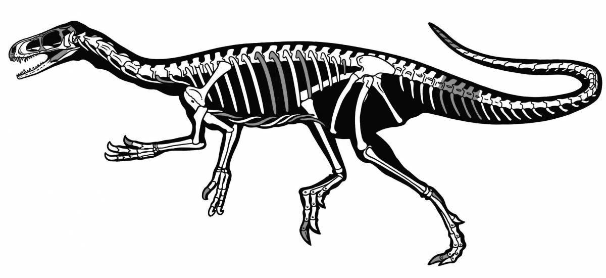 Раскраска внушительные кости динозавра