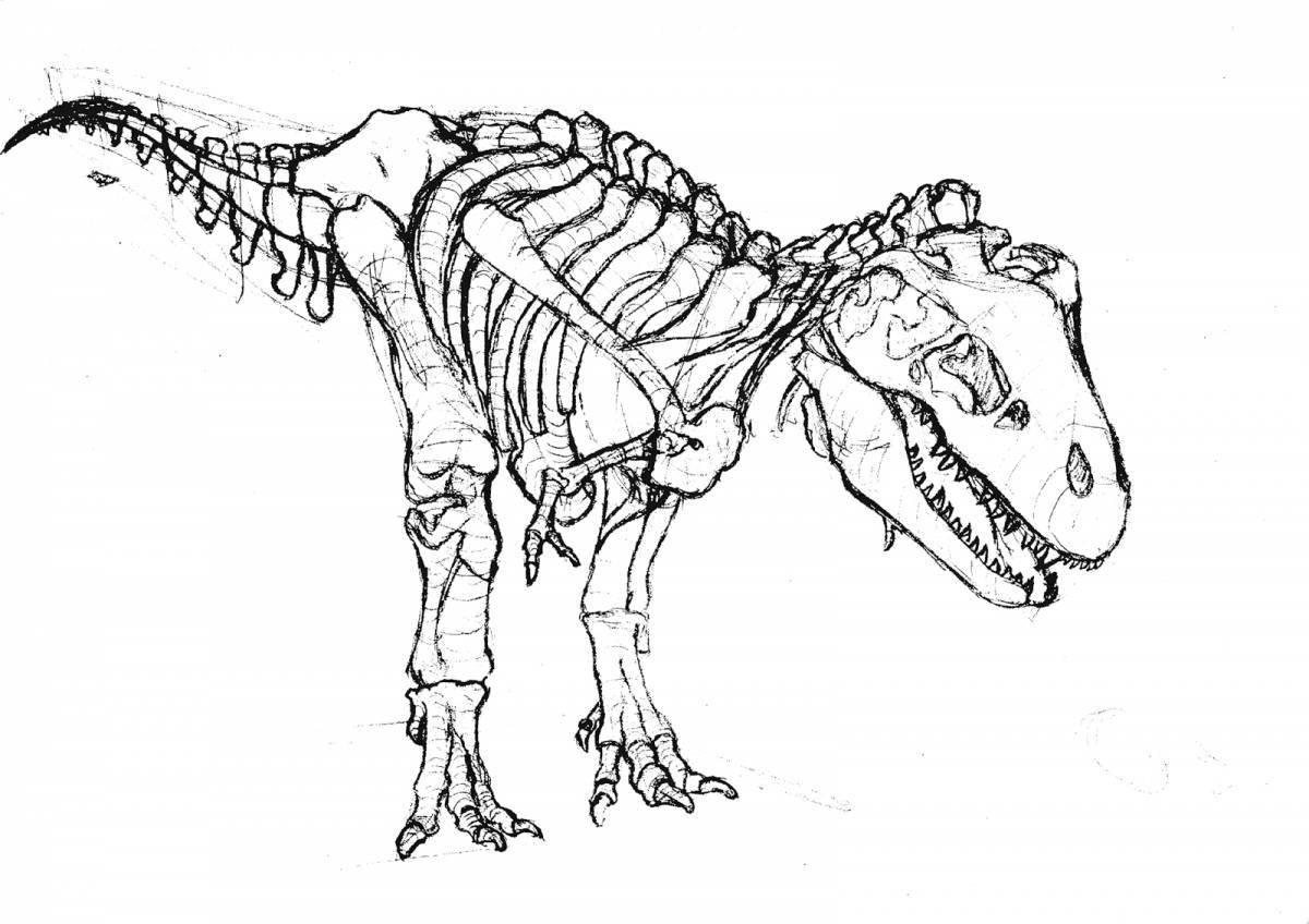 Невероятная раскраска костей динозавров
