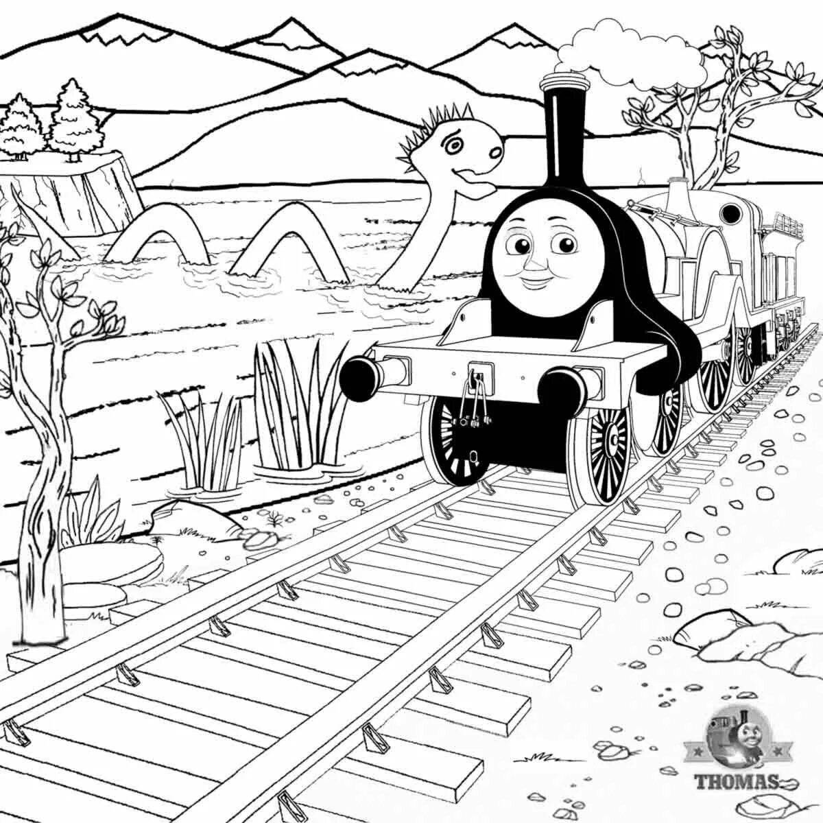 Color-frenzy thomas exe coloring page