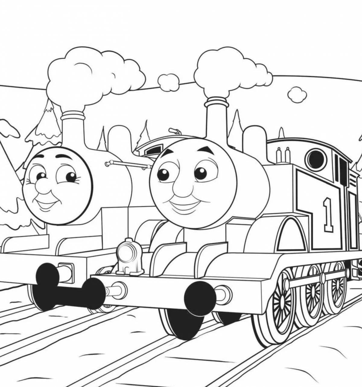Color-explosive thomas exe coloring page