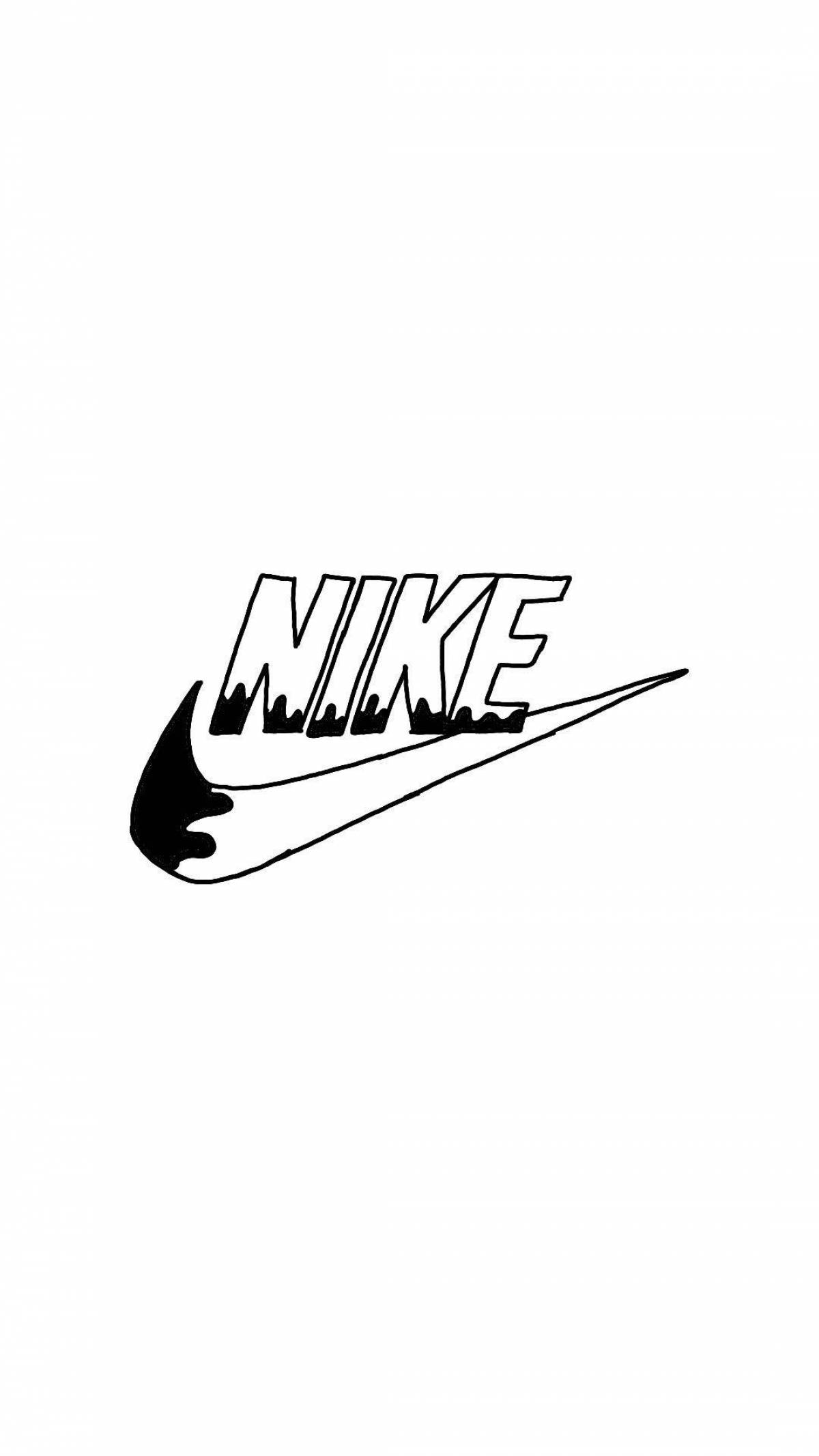 Блестящая раскраска с логотипом nike
