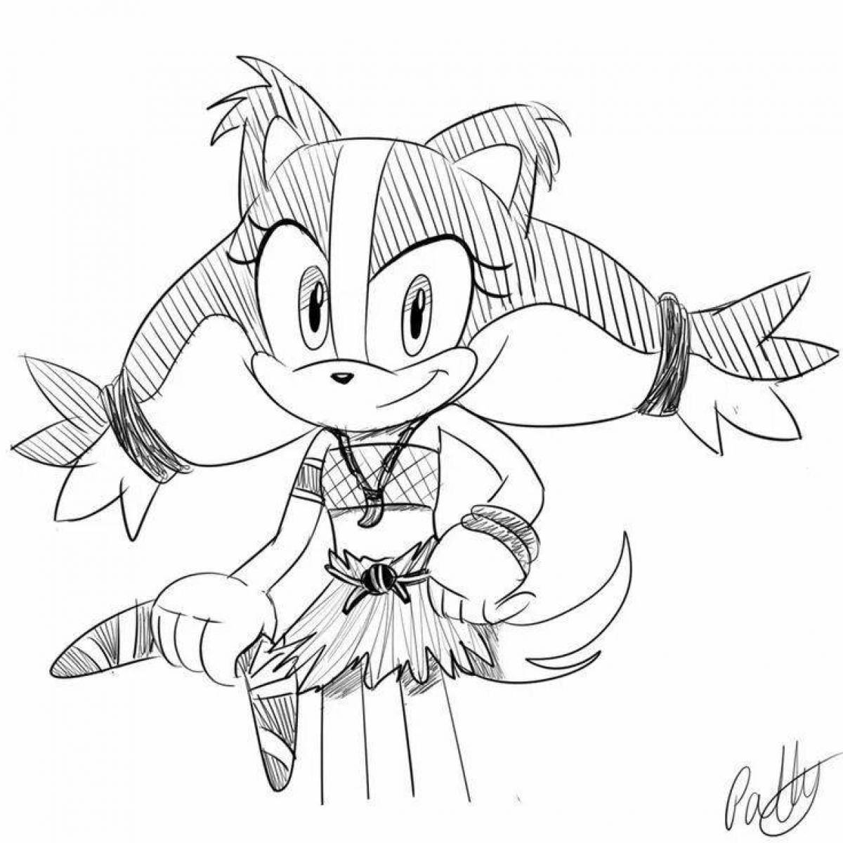 Radiant coloring page sonic boom
