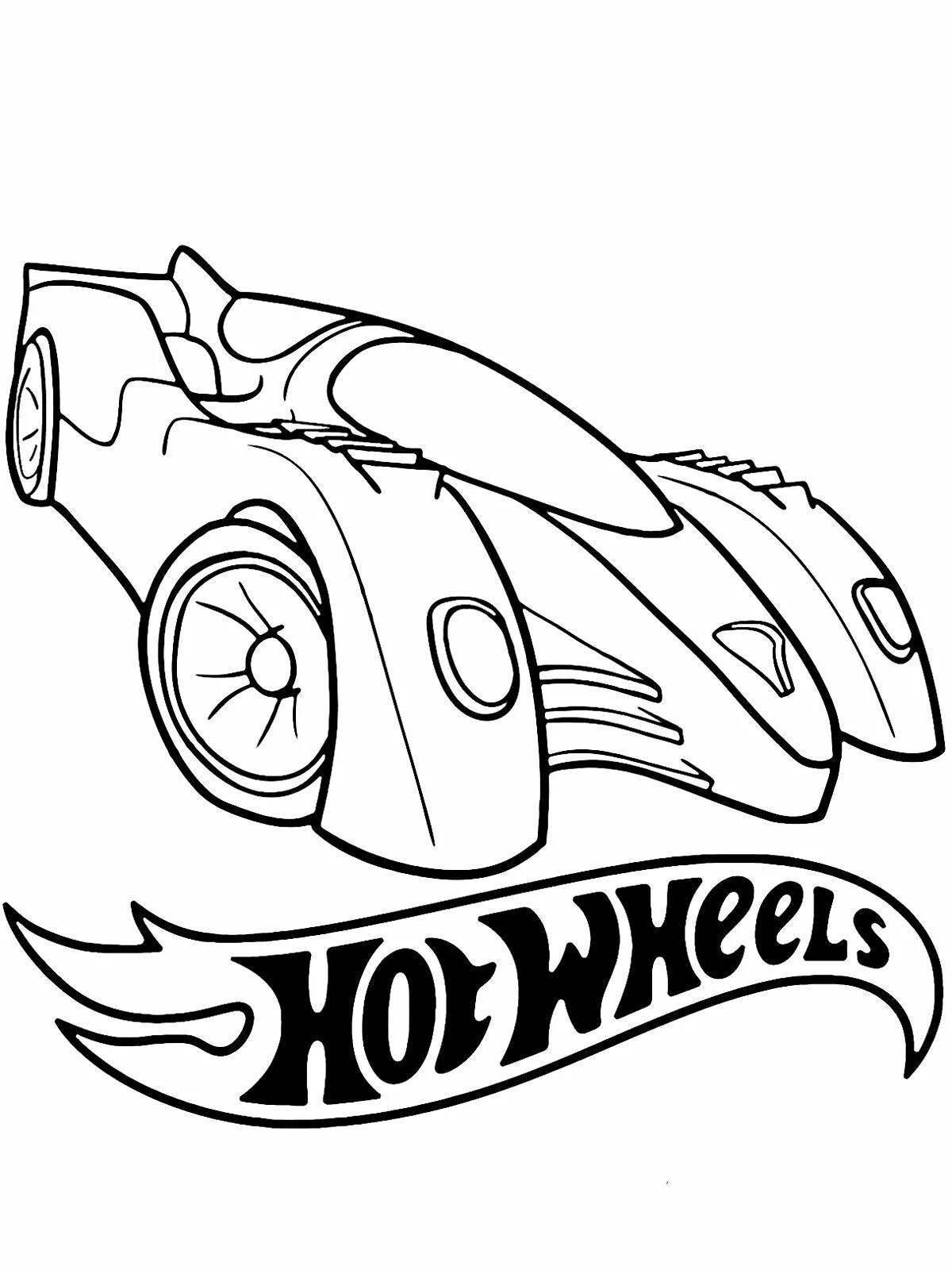 Веселая раскраска hot wheels