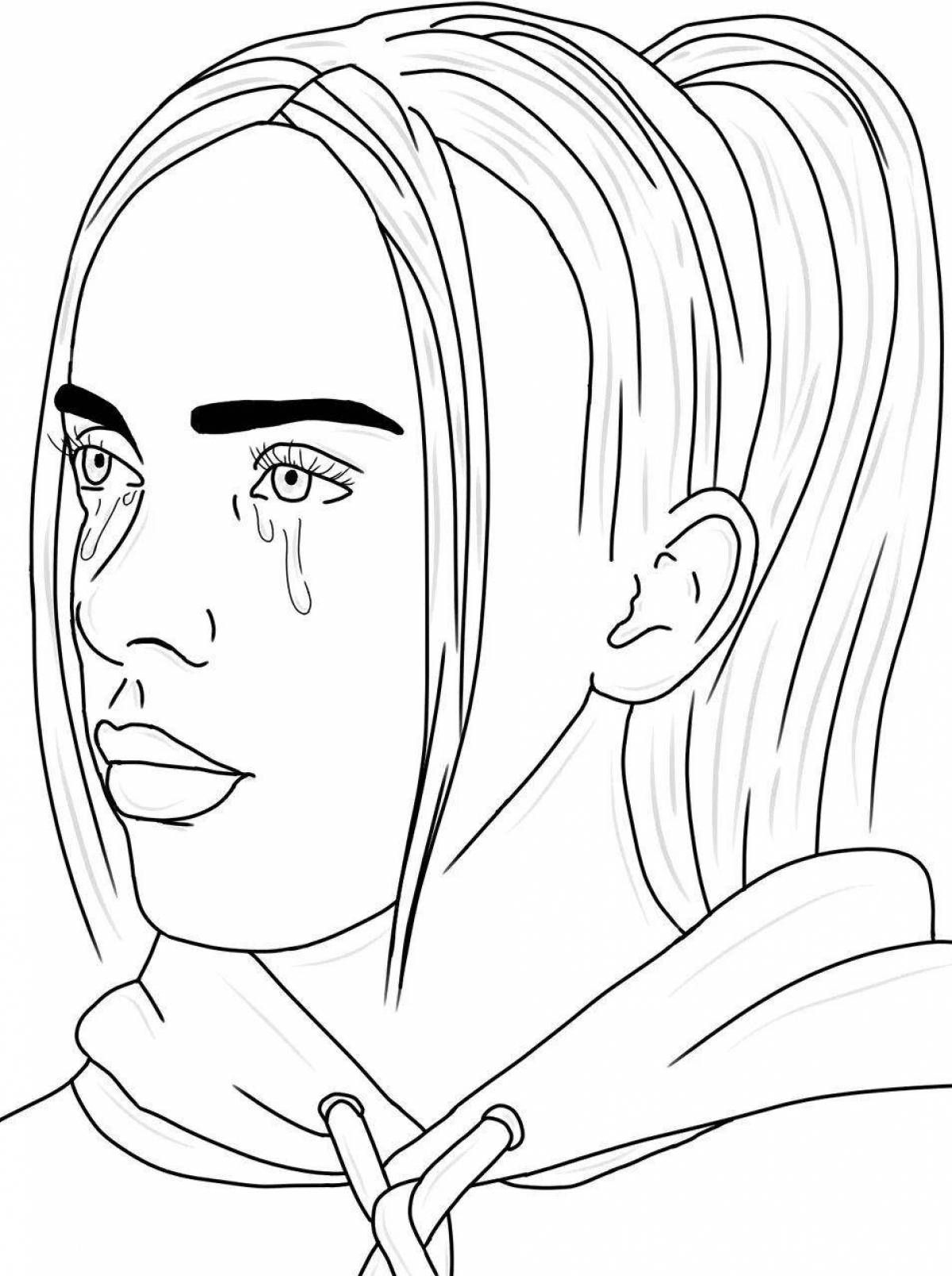Color-lively mia smartly coloring page