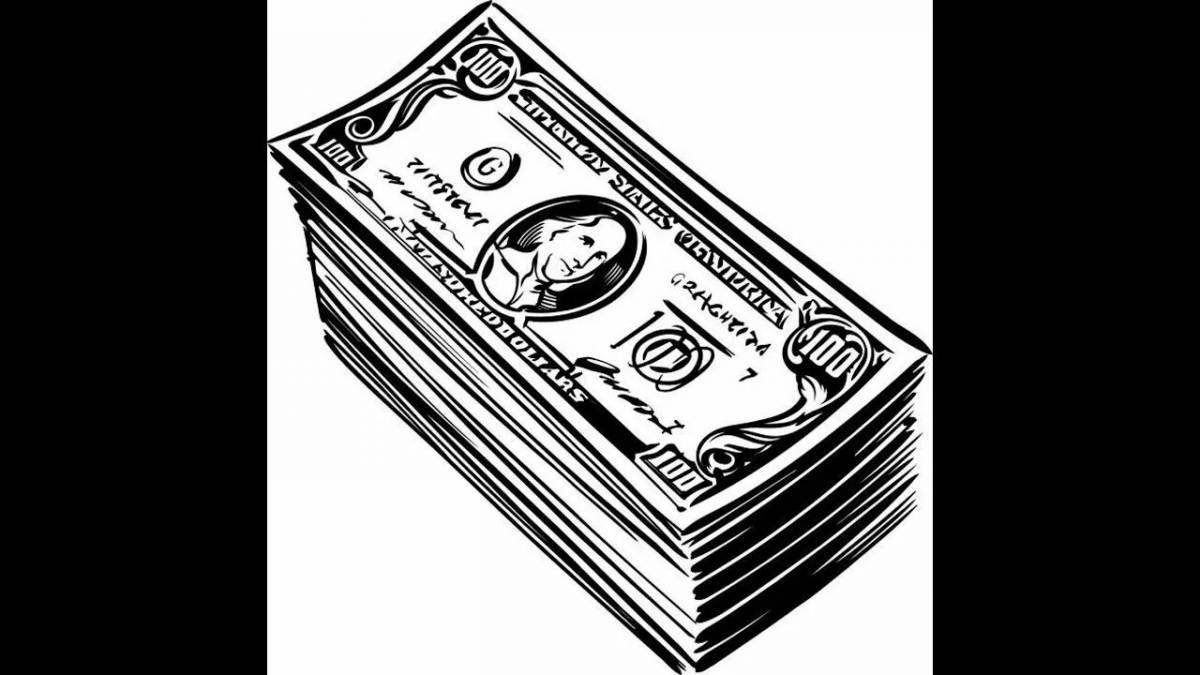 Анимированная раскраска доллар