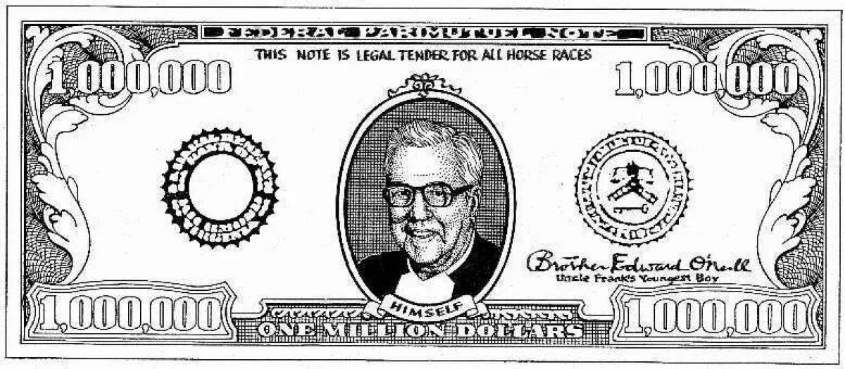 Забавная раскраска доллар