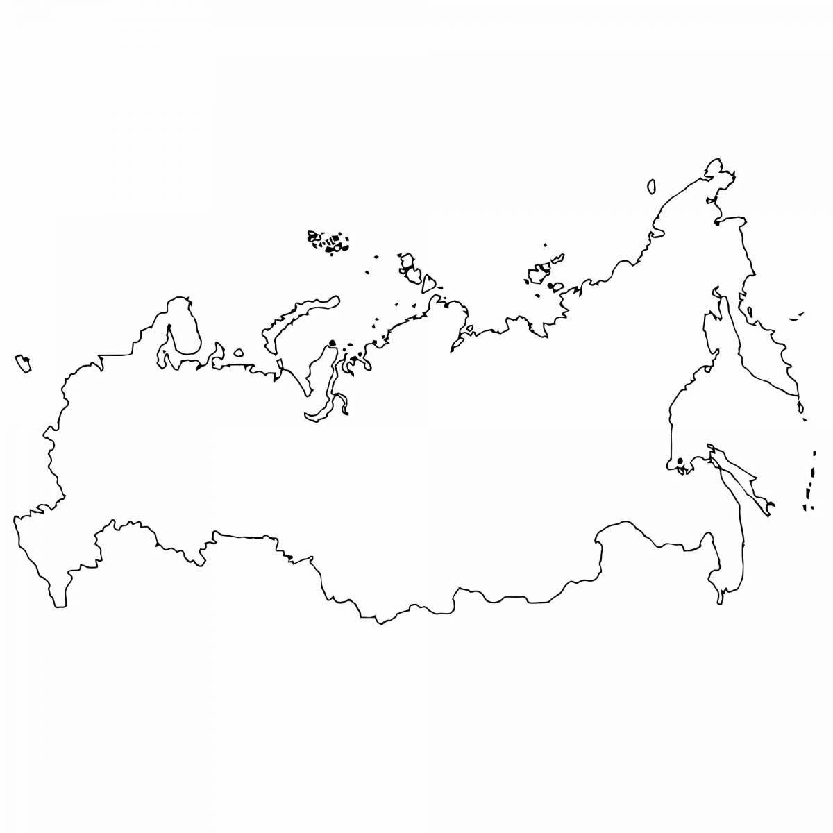 Красочная карта россии раскраски для детей