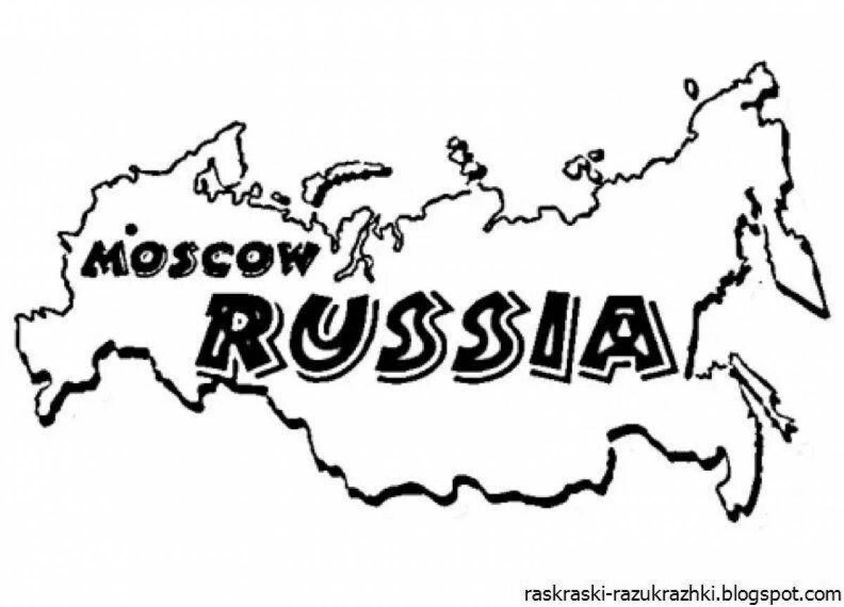 Веселая карта россии раскраски для малышей