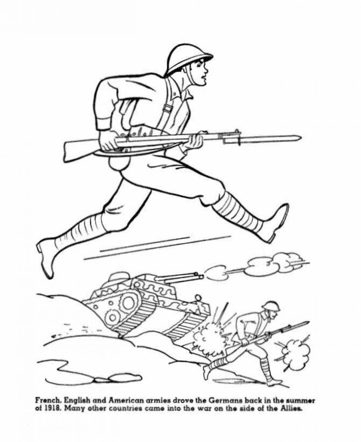 Игривая раскраска для детей война 1941-1945 гг