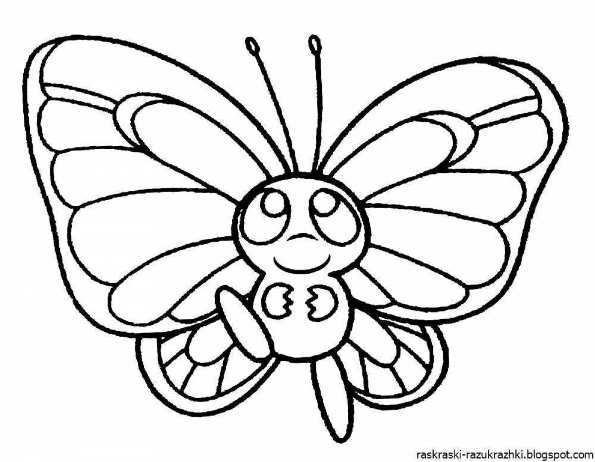 Гламурная бабочка раскраски для детей