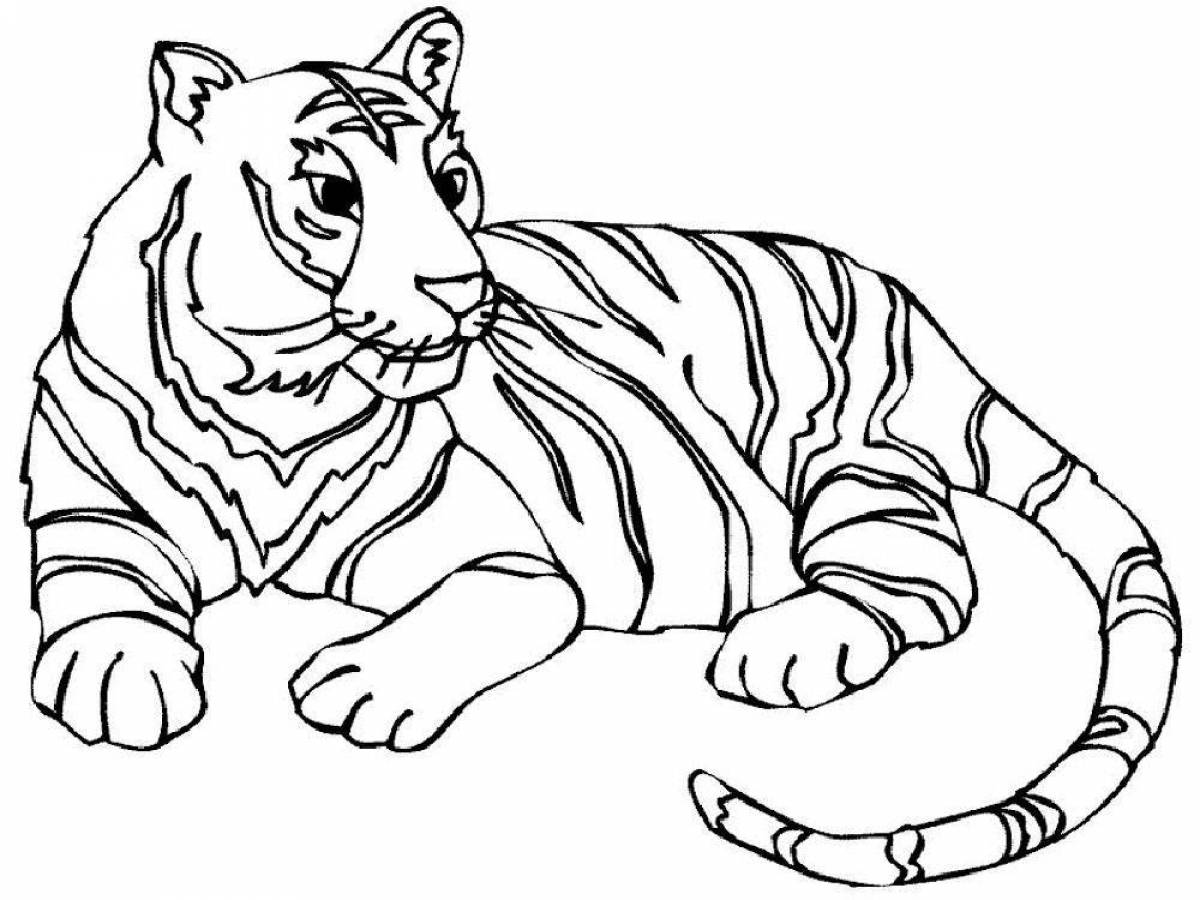 Яркий рисунок тигра