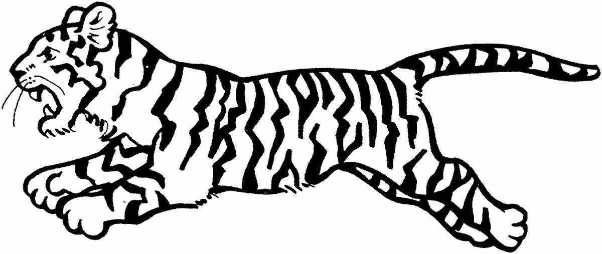 Живой рисунок тигра