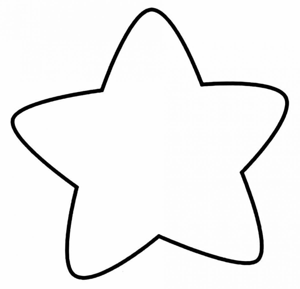 Очаровательная раскраска звезды для дошкольников