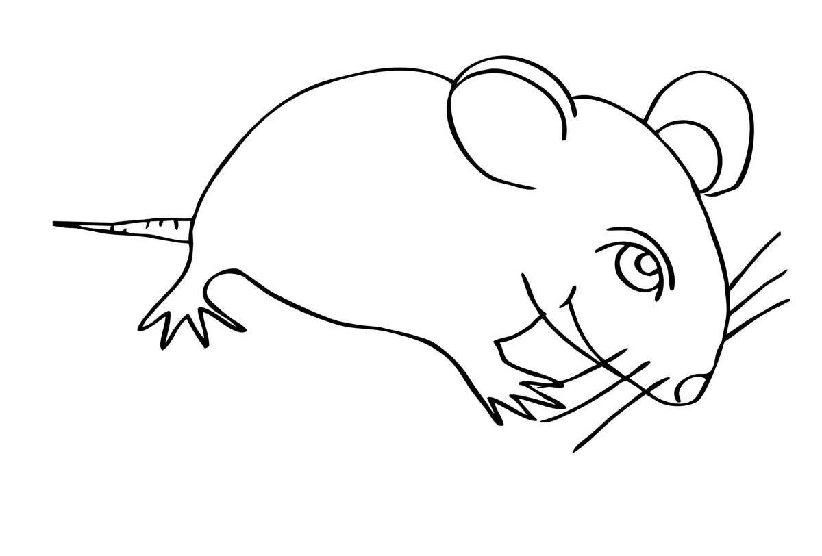 Привлекательная раскраска harvest mouse