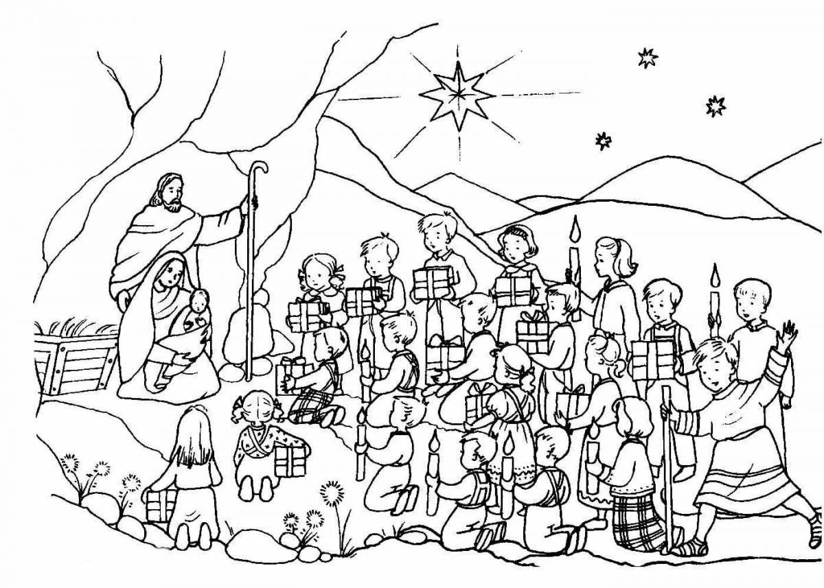Grand coloring page рождественские гимны