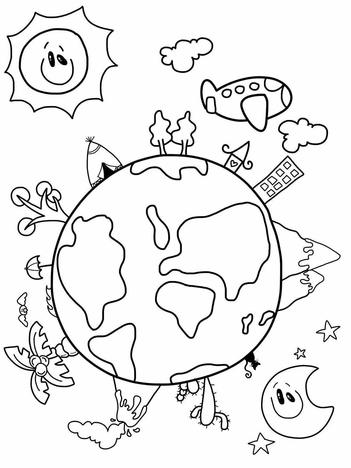 Dazzling i paint the world coloring page